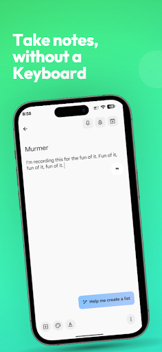 Murmer Yapay Zeka: Sesle Yazma ekran görüntüsü