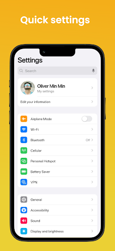 Android Quick Settings OS 26 ekran görüntüsü