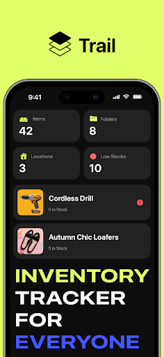 Inventory Tracker - TRAIL ekran görüntüsü