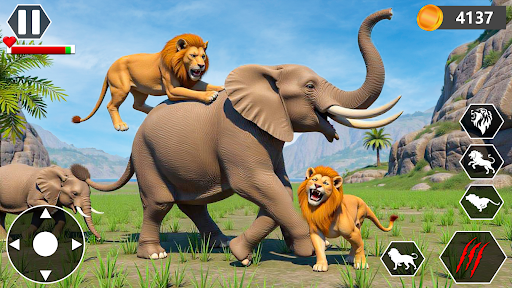 Lion Family Simulator Game ekran görüntüsü