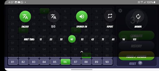 Housie Tambola NumberGenerator ekran görüntüsü