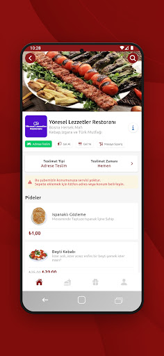 Myrezzta Yemek Sipariş ekran görüntüsü