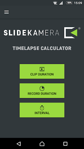 Slidekamera Timelapse Calc. ekran görüntüsü