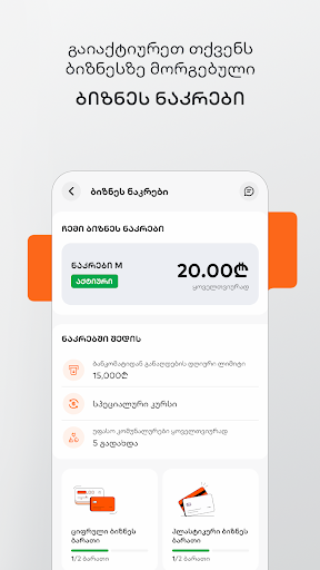 Bank of Georgia Business ekran görüntüsü