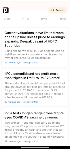 Zerodha Pulse - Finance news ekran görüntüsü