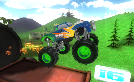 Big Monster Truck Racing 3D ekran görüntüsü