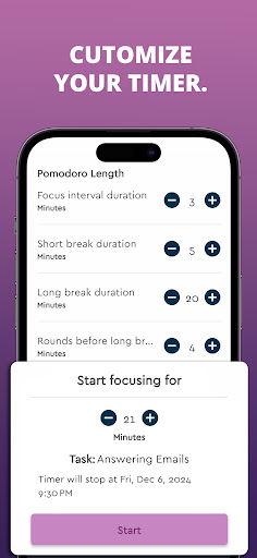 Iron Focus- Pomodoro timer ekran görüntüsü
