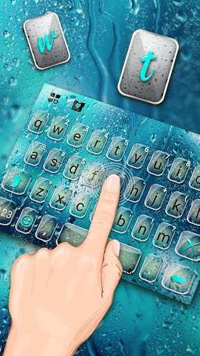 Water Raindrops Klavye Teması ekran görüntüsü