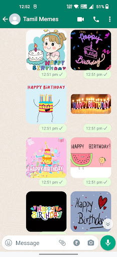 Happy Birthday Stickers ekran görüntüsü