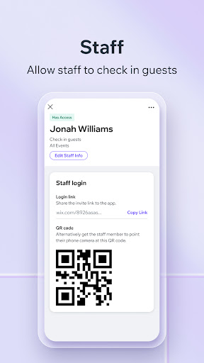 Check-in by Wix ekran görüntüsü