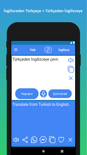 İngilizce Türkçe çeviri ekran görüntüsü