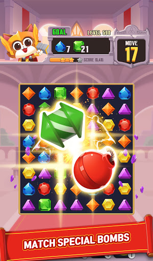 Jewels Thunder Cat Match 3: Lo ekran görüntüsü