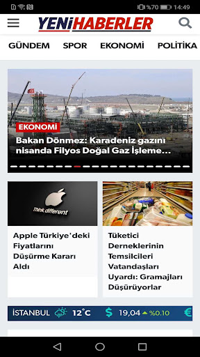 Yeni Haberler ekran görüntüsü