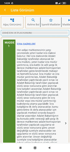 İcra ve İflas Kanunu ekran görüntüsü