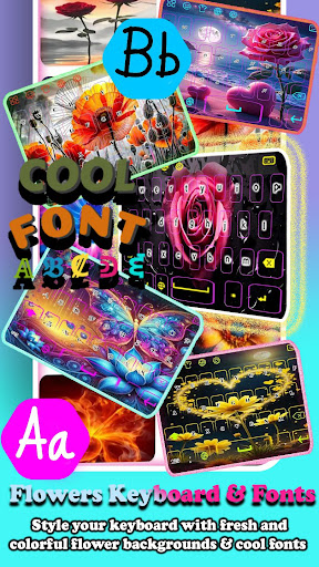 Black Pink Keyboard-Fonts Art ekran görüntüsü