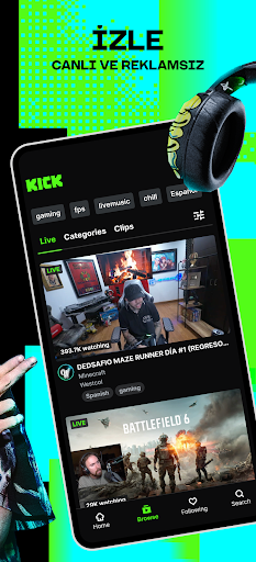 KICK: Live Streaming ekran görüntüsü