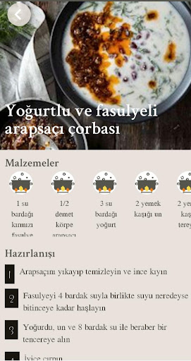 Çorbalar ekran görüntüsü
