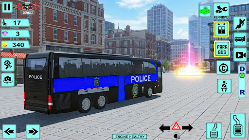 Polis Otobüsü Oyunları 3d ekran görüntüsü