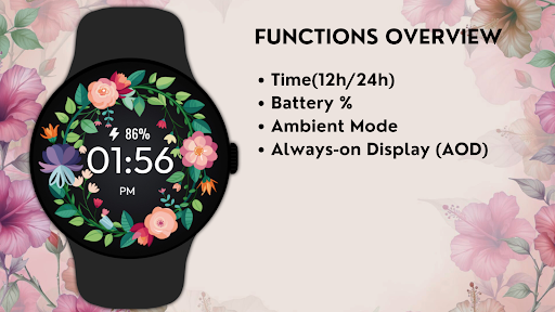 Floral WatchFace - FLOR-05 ekran görüntüsü