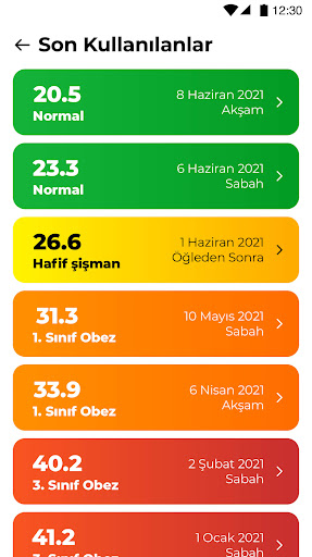 VKİ Hesaplama - Ideal Kilo ekran görüntüsü