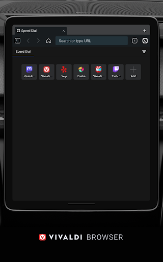 Vivaldi Browser on Automotive ekran görüntüsü