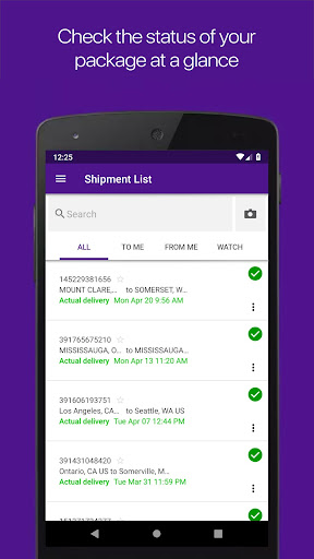 FedEx Mobile ekran görüntüsü