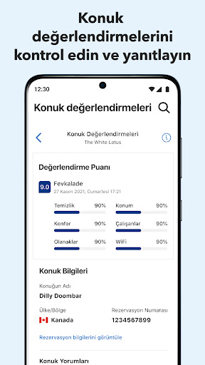 Booking.com ortaklarına Pulse ekran görüntüsü