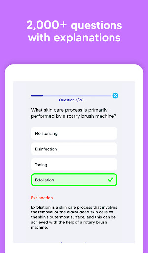 Esthetician Exam Prep Test ekran görüntüsü