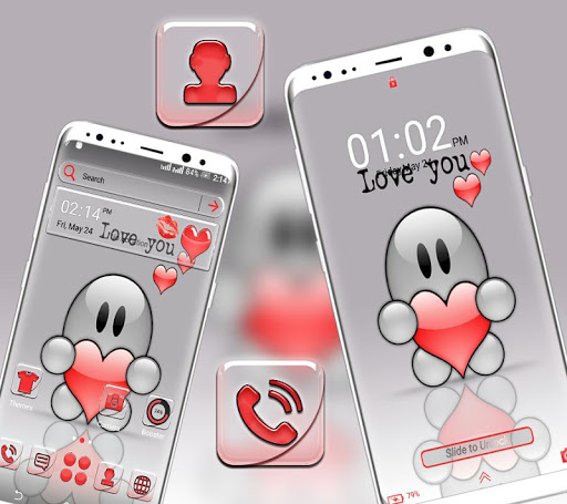 Cute Love You Launcher Theme ekran görüntüsü