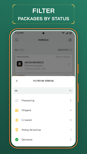 Track Me Fast Package Tracker ekran görüntüsü