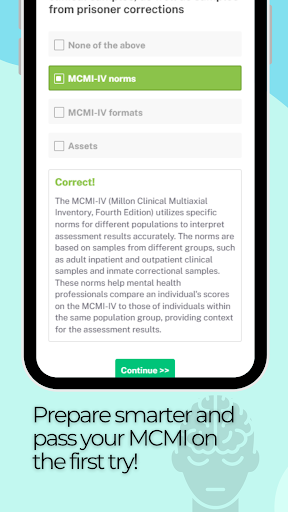 MCMI Practice Test ekran görüntüsü