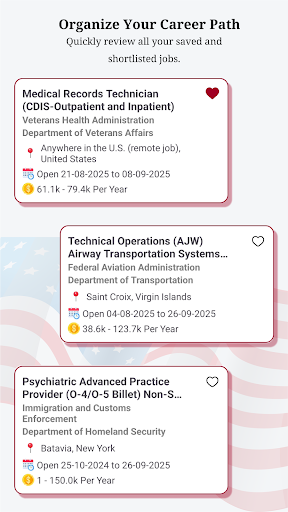 USA Federal Job Search ekran görüntüsü