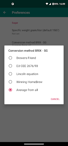 BrixSgCalculator ekran görüntüsü
