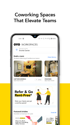 OYO Workspaces ekran görüntüsü