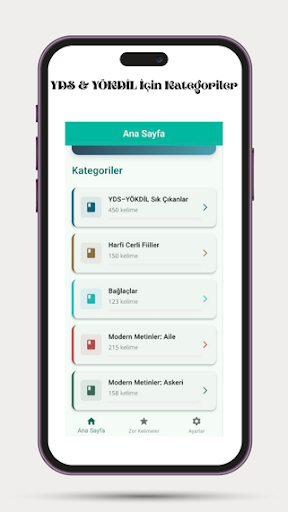 YDS Arapça Kelime ekran görüntüsü