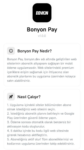 Bonyon Pay ekran görüntüsü