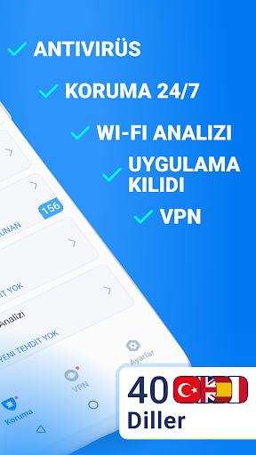 Antivirüs Virüs Temizliği VPN ekran görüntüsü