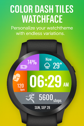 Color Dash Tiles WatchFace ekran görüntüsü