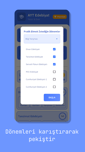 AYT Edebiyat Yazar Eser ekran görüntüsü