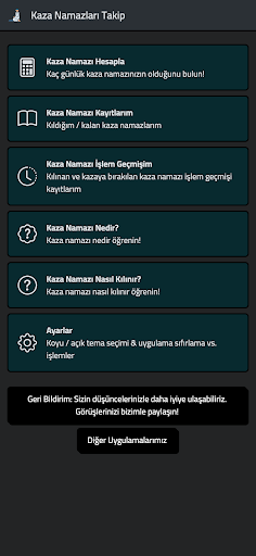 Kaza Namazları Takip ekran görüntüsü