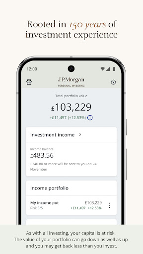 J.P. Morgan Personal Investing ekran görüntüsü