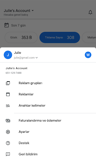 Google Ads ekran görüntüsü