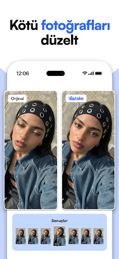 Retake - AI Fotoğraf Editörü ekran görüntüsü