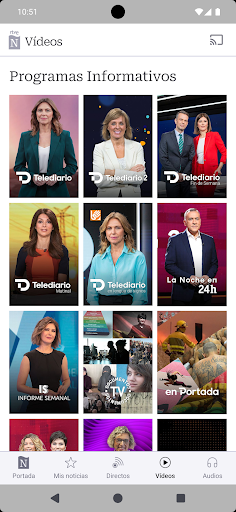 RTVE Noticias ekran görüntüsü