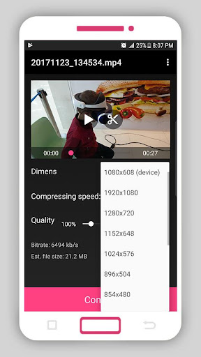 Smart Video Compressor resizer ekran görüntüsü