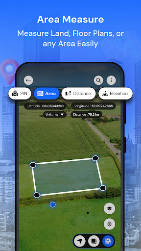 Map Area Measure & GPS Tools ekran görüntüsü