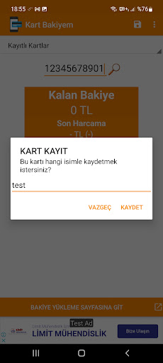 Kart Bakiyem İzmir ekran görüntüsü