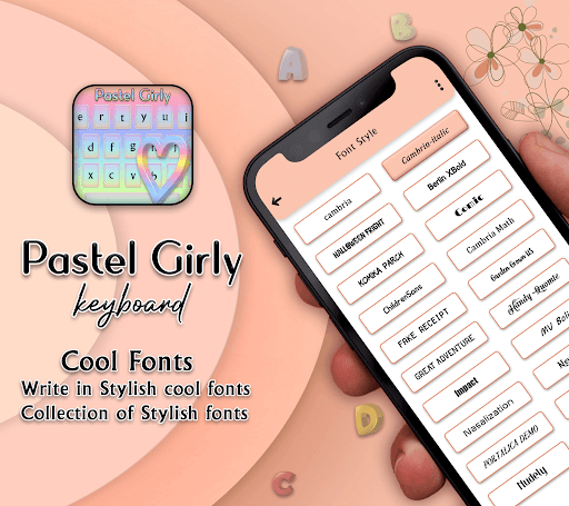 Pastel Girly Keyboard ekran görüntüsü