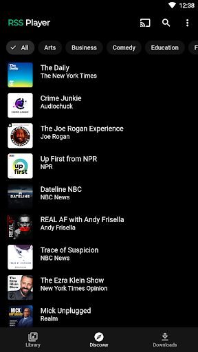 RSS Player ekran görüntüsü