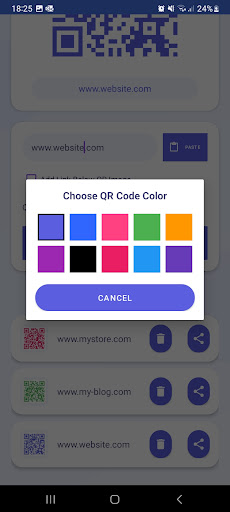 Scannable Link Creator ekran görüntüsü